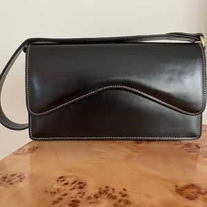 Rylan Black Baguette Bag